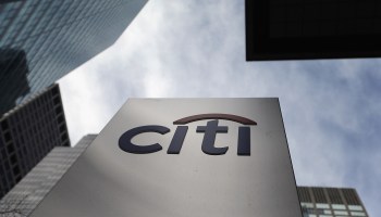 A Citi sign stands outside Citigroup Center near Citibank headquarters in Manhattan in 2012 in New York City.