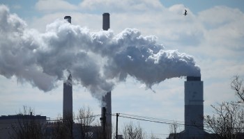 Emissions spew from a large stack at the coal fired Brandon Shores Power Plant, on March 9, 2018 in Baltimore, Maryland