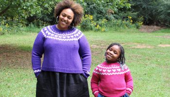 Adella Colvin with her daughter, Lola, who inspired the name LolaBean Yarn Co.