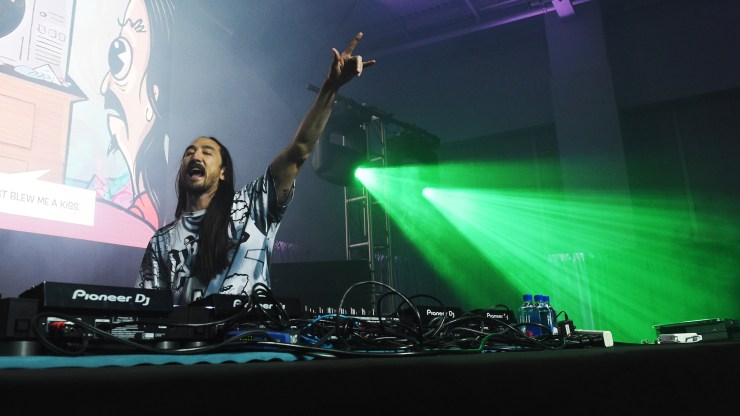 EDM artist Steve Aoki, seen here at a 2019 performance in New York City, partnered with an Italian digital artist to produce a multimedia NFT during the pandemic.