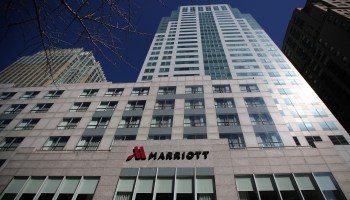 A Marriott high-rise hotel in Brooklyn, New York.