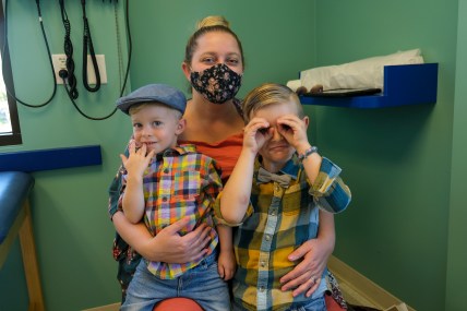 he Humphrey family: 2-year-old Oliver (left), Michelle and 5-year-old Boden. (Photo by Mariana Dale) 