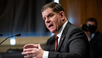 Marty Walsh testifies on his nomination to be Secretary of Labor before the Senate Committee on Health, Education, Labor and Pensions on February 4, 2021, in Washington, DC.