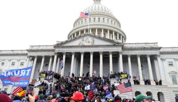 Protesters loyal to Donald Trump at the U.S. Capitol building on Jan. 6, 2021.