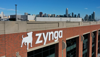 An aerial photograph of the Zynga headquarters in San Francisco.