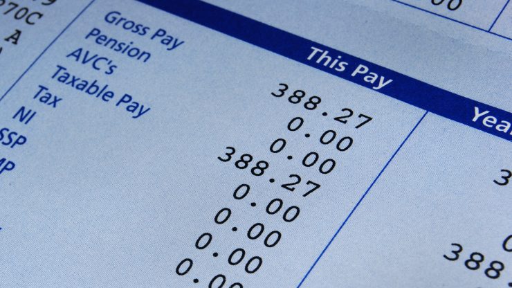 image of a payslip