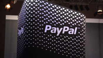 The logo of online payment company PayPal.