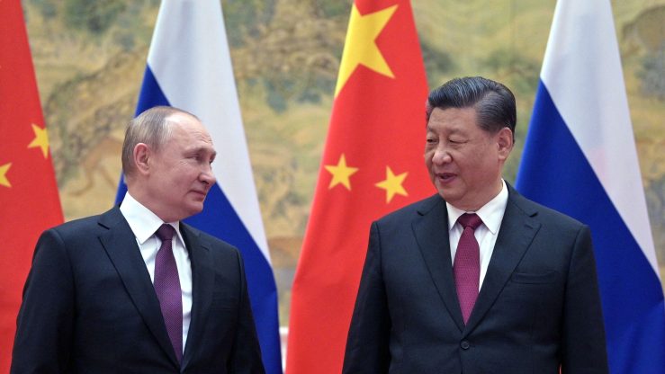 Vladimir Putin and Xi Jinping meeting