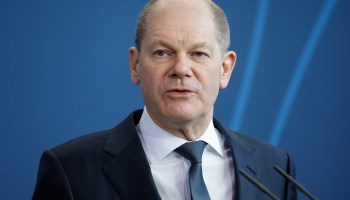 German Chancellor Olaf Scholz attends a press conference on March 9, 2022 in Berlin, Germany.