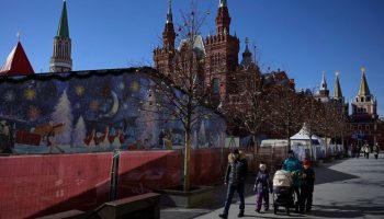 Red Square in Moscow. "A lot of private businesses are essentially being squeezed off from any financing," said Chris Miller at the Fletcher School at Tufts University. "And what's going to remain is largely the state-owned part of the economy."