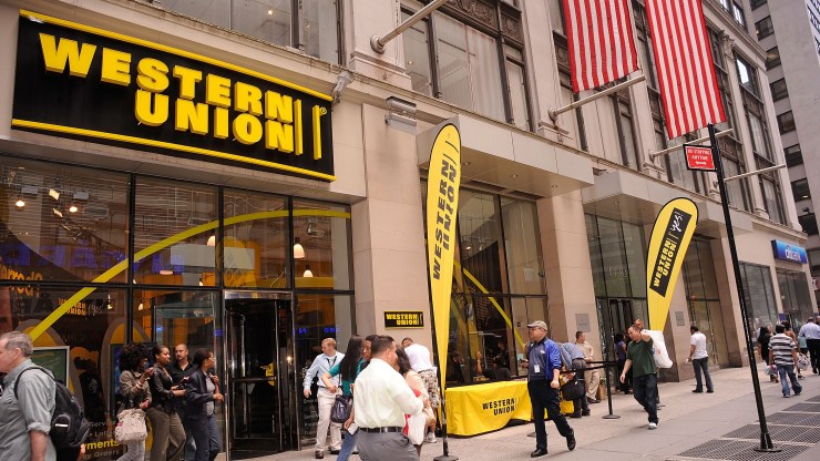The Western Union building in Times Square, New York.