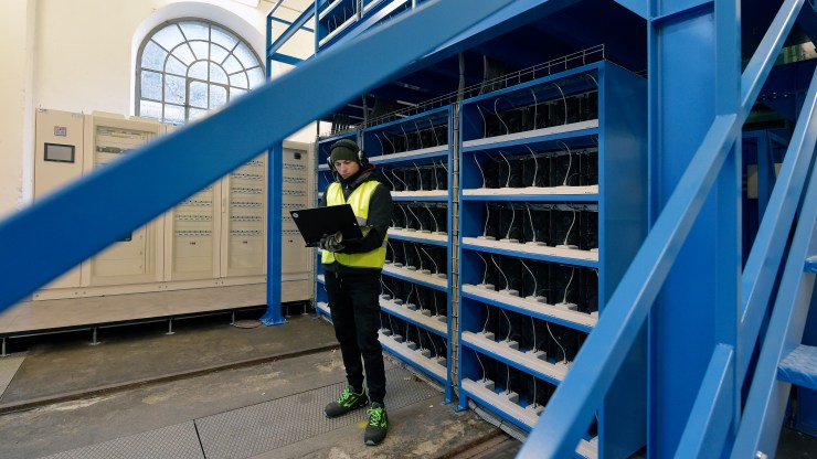 Technical System Engineer and Hardware Asset Manager perform control and maintenance operations of the mining farm installed inside the hydroelectric power plant.