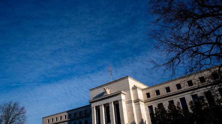 The Marriner S. Eccles Federal Reserve building is seen in Washington, DC, on March 14, 2022.