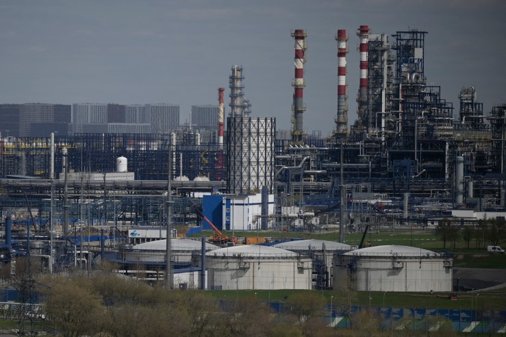 A Russian oil refinery in Moscow.