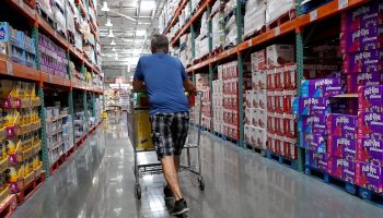A person shopping at a Costco in Florida.