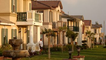 New houses line a street in Southern California in 2003. An approach for tracking home prices developed in the 1980s by economists Karl Case and Robert Shiller remains an important housing market indicator today.