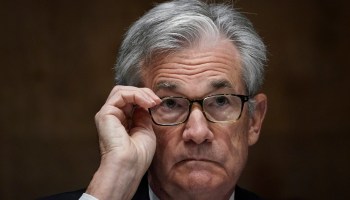 Federal Reserve Board Chairman Jerome Powell testifies during a Senate Banking Committee hearing on Capitol Hill in 2020.