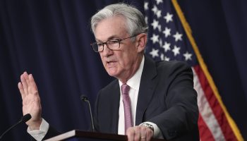 Federal Reserve Chairman Jerome Powell speaking Wednesday.