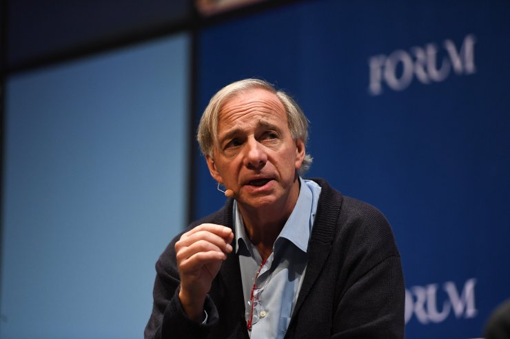 Bridgewater Associates founder Ray Dalio is pictured on the Forum Stage during Web Summit 2018 at the Altice Arena on November 7, 2018 in Lisbon, Portugal.