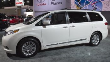 The 2017 Toyota Sienna minivan on display at the 2017 North American International Auto Show in Detroit.