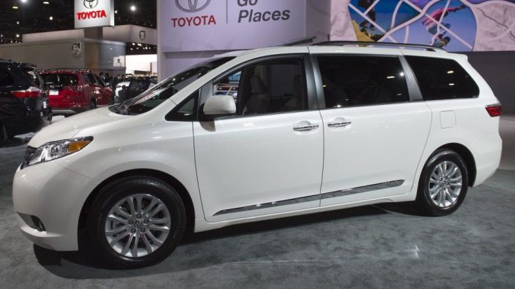The 2017 Toyota Sienna minivan on display at the 2017 North American International Auto Show in Detroit.