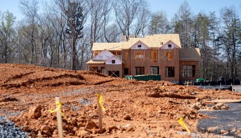 A home under construction in a new development in Virginia.