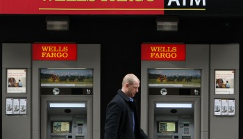 A view of Wells Fargo ATMs in San Francisco. Wells Fargo said it plans to offer early direct deposits to customers later this year.