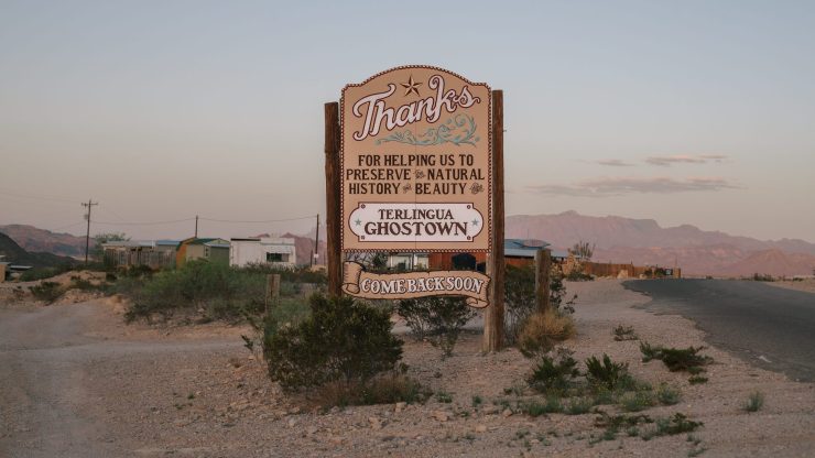 The entrance to the Terlingua Ghost Town in the Texas Big Bend region.