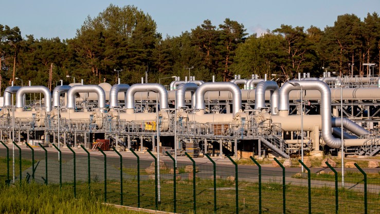 Part of the Nord Stream 2 pipeline in northeastern Germany.