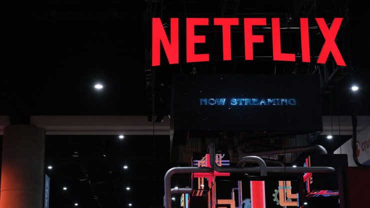 The Netflix streaming service booth during Comic-Con International.