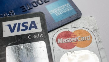 Visa, MasterCard and American Express credit cards .