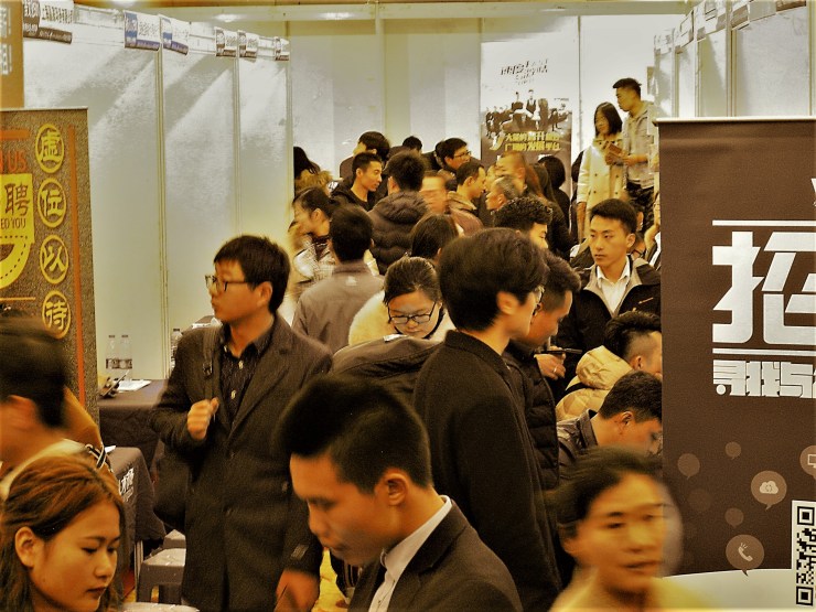 2018 job fair in Shanghai was busy. Since then, unemployment among 16 to 24-year-olds has steadily climbed, reaching 19.9% in July 2022.