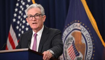 Federal Reserve Board Chairman Jerome Powell speaks during a news conference in Washington, DC, on July 27, 2022