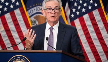 Federal Reserve Chairman Jerome Powell speaks during a news conference in Washington, D.C. on Wednesday. The Federal Reserve raised interest rates again and said more hikes are coming as it battles soaring prices.