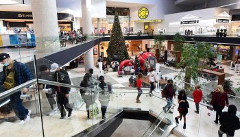 Shoppers in a mall during last year's holiday season.