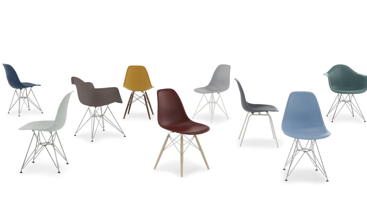 Plastic shell Eames chair now made out of recycled plastic