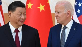 Chinese President Xi Jinping, left, and U.S. President Joe Biden meet on the sidelines of the G-20 Summit.