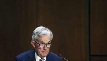 Fed Chair Jerome Powell testifies before the Senate Banking Committee.