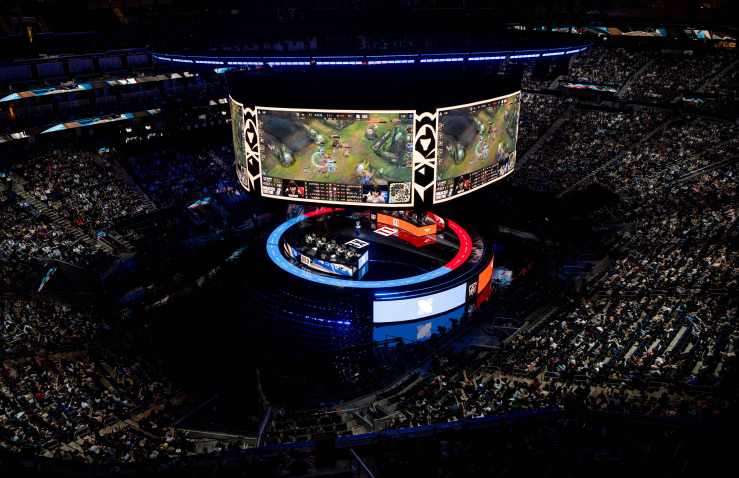 General view during the League of Legends World Championship Finals between T1 and DRX at Chase Center in San Francisco, California on November 5, 2022.