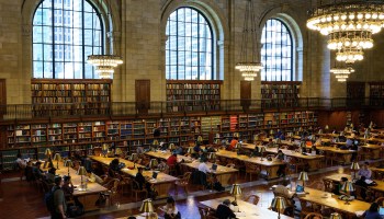 A view of the Rose Main Reading Room at the New York Public Library.